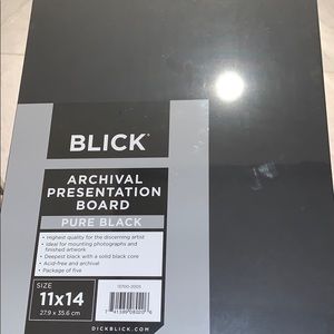 BLICK brand new 11x14  black presentation boards